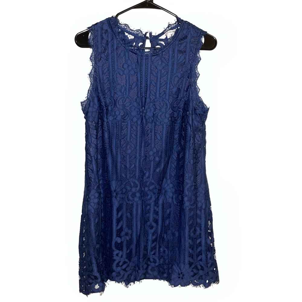 Speechless Navy Lace Detail Stress “Size L”